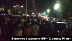 Стихийный митинг в центре Улан-Удэ, 9 сентября 2019 года