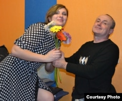 Tetyana Matyushenko fears her husband, Valeriy, has cancer, which is not being treated while he is in prison. (file photo)