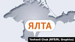City on the map: Yalta