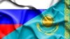 World -- Kazakhstan and Russia flags