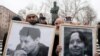 A memorial picket to slain journalist Anastasia Baburova and rights lawyer Stanislav Markelov shortly after the January 2009 killings.