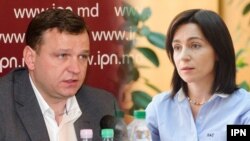 Maia Sandu (dreapta) și Andrei Năstase