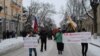 Марш протеста сторонников Джиоевой. Цхинвали, 1 декабря