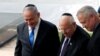 بنی گانتز، رئوون ریولین و بنیامین نتانیاهو در مراسم یادبود شیمون پرز رییس جمهوری پیشین 