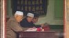 Ethnic Kazakhs pray in a mosque in the Xinjiang Uyghur Autonomous Region. 