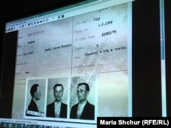 Архівний документ із фотографіями Степана Калитки, страченого у празькій тюрмі Панкрац. Документ був представлений під час лекції чеського історика Давида Свободи