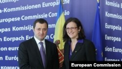 Premierul Vlad Filat la Bruxelles cu comisara europeană Cecilia Malmström