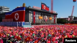 Հյուսիսային Կորեայի հիմնադրման 70-ամյակին նվիրված զորահանդես Փհենյանում, 9-ը սեպտեմբերի, 2018թ․