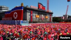 Военный парад в Северной Корее. Пхеньян, 9 сентября 2018 года.