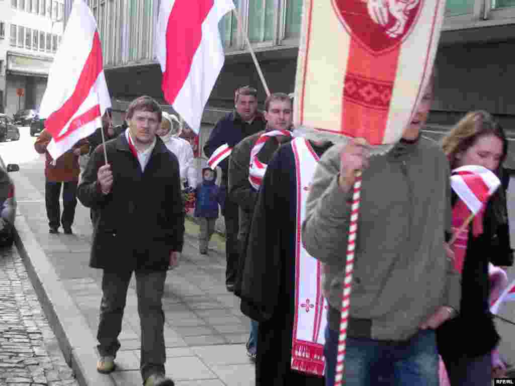 В Минске во вторник прошла акция оппозиции, приуроченная к 90-летию образования Белорусской Народной Республики (БНР)