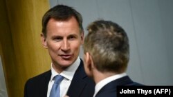 Ministrul de externe britanic Jeremy Hunt la Bruxelles