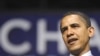 U.S. -- Barack Obama addresses a rally in Evansville, 22Apr2008