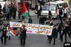 Военные музыканты – участники парада в Дамаске