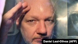 Основатель WikiLeaks Джулиан Ассанж. Лондон, 1 мая 2019 года.
