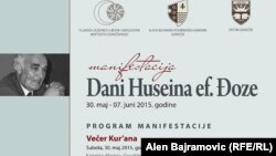 Plakat manifestacije "Dani Huseina ef. Đoze", 2016.