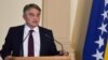 Bosnia and Herzegovina -- Newly elected member of Bosnia and Herzegovina's tripartite presidency, Bosnian Croat member Zeljko Komsic, delivers a speech during the presidential inauguration ceremony at the Bosnian presidency in Sarajevo on November 20, 201