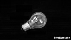 Blackout concept. A destroyed bulb