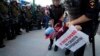 RUSSIA – Police officers detain people during an rally in the center of Moscow, July 27, 2019