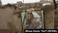 Afghanistan -- recent raining and snowing destroyed dozen of houses in Faryab pronice, 07 February 2019 سیلاب در فاریاب