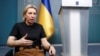 UKRAINE – Ukraine's Deputy Prime Minister Iryna Vereshchuk, in charge of negotiating prisoner swaps and humanitarian corridors with Russia, speaks during an interview with Reuters in Kyiv, April 11