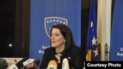 Atifete Jahjaga na konferenciji za novinare u Briselu