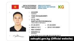 Эскиз нового водительского удостоверения.