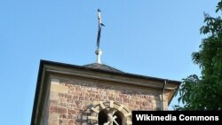 Колокольня протестантской церкви Св. Якоба в коммуне в земле Рейнланд-Пфальц