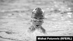 Ismail Zulfic swims at Sarajevo's Olympic pool.