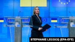 Верховний представник ЄС із закордонних справ Федеріка Моґеріні. Брюссель, 17 грудня 2018 року
