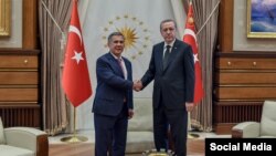 Rustam Minnikhanov Ankarada Recep Tayyip Erdoğan-la görüşür - 30 aprel 2015