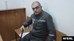 Заключённый колонии ЕС 164/3 Севак Голумян на суде по его жалобе. Петропавловск, 23 октября 2017 года.