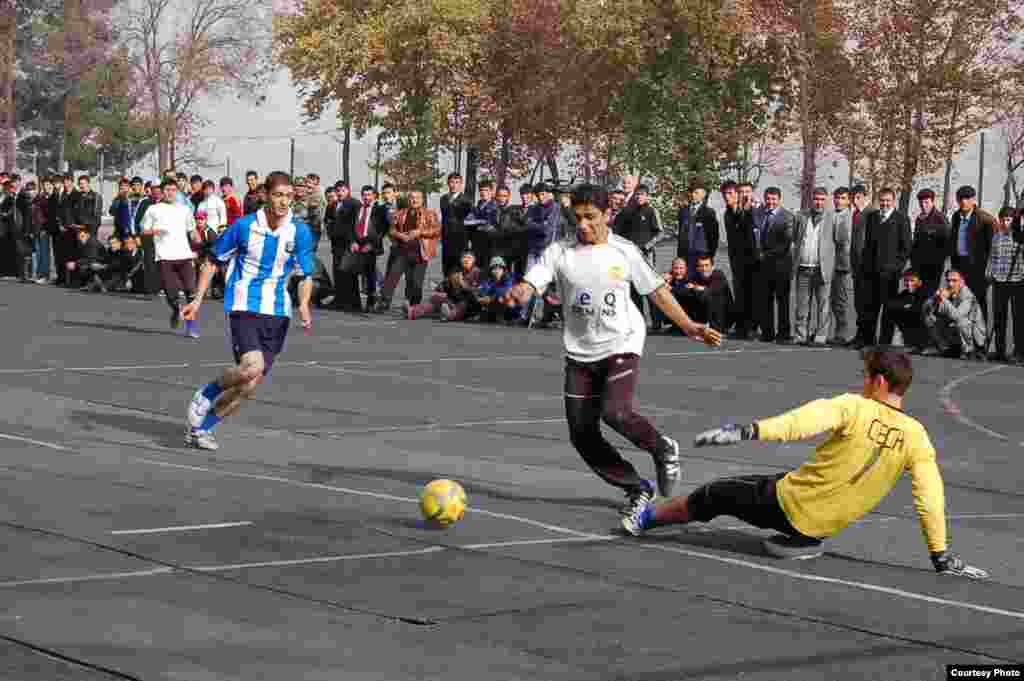 Football championship between universities of Dushanbe, 25Nov2010