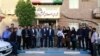 Members of the city council in the city of Abadan hosting journalists and reporters on the national day for reporters on August 16, 2018.