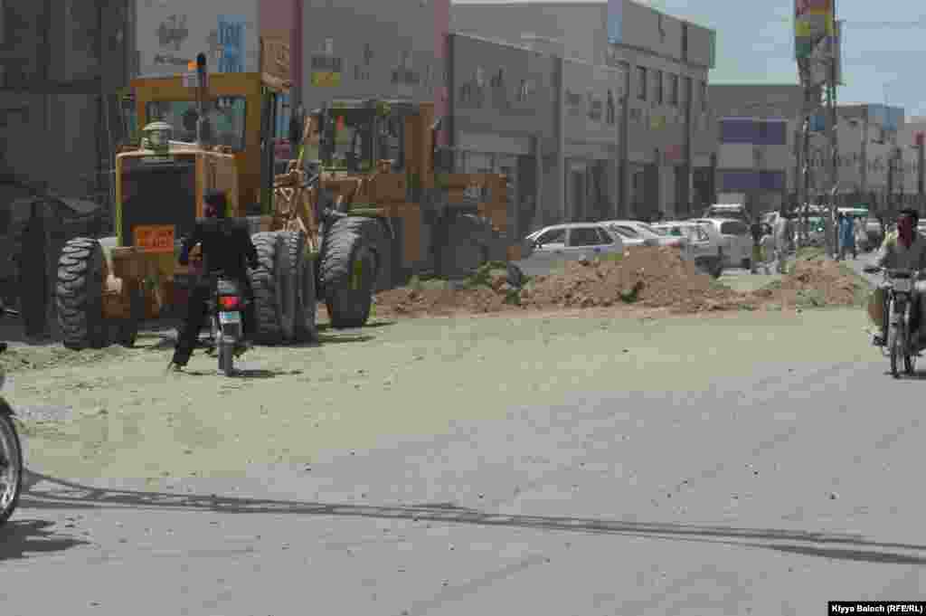 A city street is being construction by the deputy commissioner Turbat.