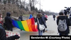 Шэсьце ў падтрымку ЛГБТ-супольнасьці, Кішынэў, 14.02.2013