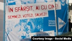 Afiș electoral USR, România 2016