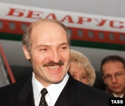 President Alyaksandr Lukashenka -- "Europe's last dictator" -- in 1999