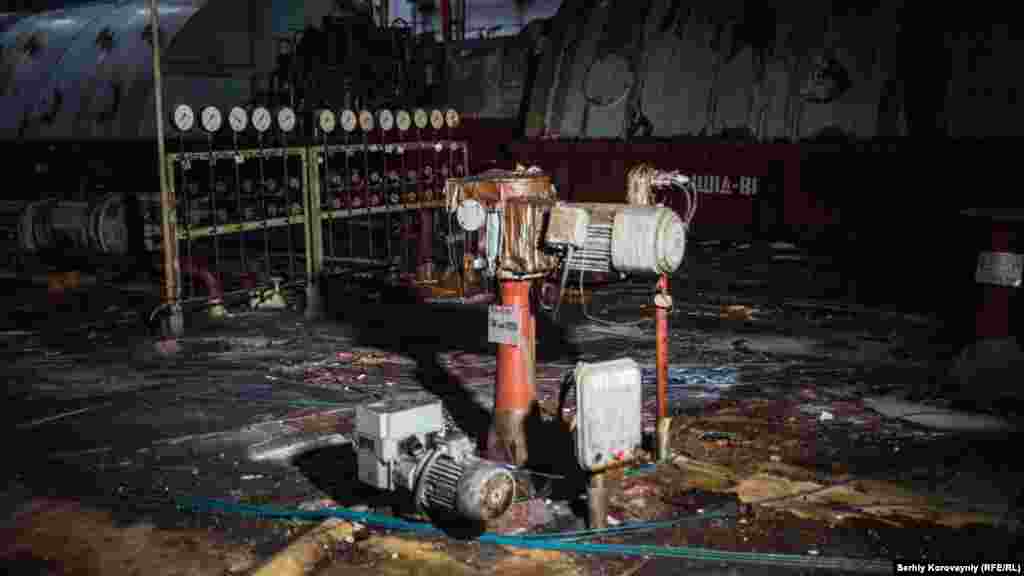 Debris inside Unit 4 turbine hall. Immediately following the 1986 nuclear disaster, crews hastily built a concrete sarcophagus to encase the entire reactor to prevent more radiation from spreading.