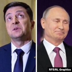 Vladimir Putin și Volodimir Zelenski