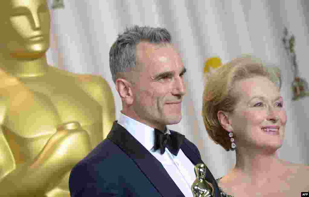 Daniel Day-Lewis i Meryl Streep, Hollywood, 24. februar 2013. Foto: AFP / Joe Klamar 