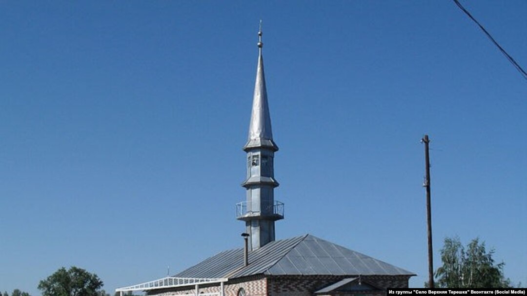 Минарет мечети в селе Верхняя Терешка
