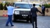 The United Nation vehicles carrying Organization for the Prohibition of Chemical Weapons inspectors arrive in Damascus on April 14.