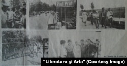 Al doilea Pod de flori. Colaj fotografic din publicația „Literatura și arta”, 20 iunie 1991.