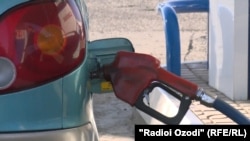 Tajikistan -- Petrol station in Dushanbe city, 15Jan2016