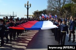Парад в честь «крымской весны» в Ялте, 16 марта 2019 года