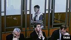 Суд у справ Надії Савченко (кадр із відеотрансляції засідання), Донецьк, Ростовська область Росії, 22 вересня 2015 року