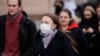 Belarus - People wearing masks, Minsk, 19Mar2020