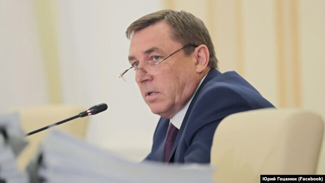 Юрий Гоцанюк на заседании подконтрольного России правительства Крыма, 13 мая 2020 года