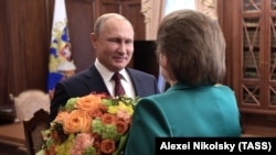 Путин и Терешкова в Кремле