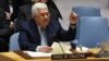 محمود عباس در نشستی در شورای امنیت سازمان ملل در فوریه ۲۰۱۸